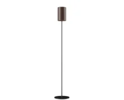 Cylinder Golvlampa Läder | 14 cm | Chocolate