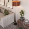Cylinder Golvlampa Läder | 42 cm | Crude Nature