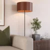 Cylinder Golvlampa Läder  | 14 cm | Oak