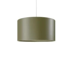 Cylinder Pendel Läder | 42 cm | Grass Green