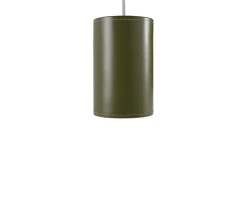 Cylinder Pendel Läder | 20 cm | Grass Green