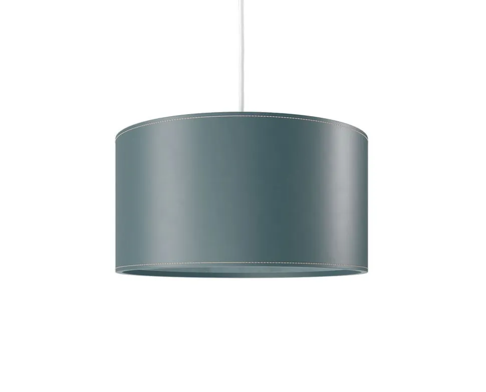 Cylinder Pendel Läder | 42 cm | Ocean Blue