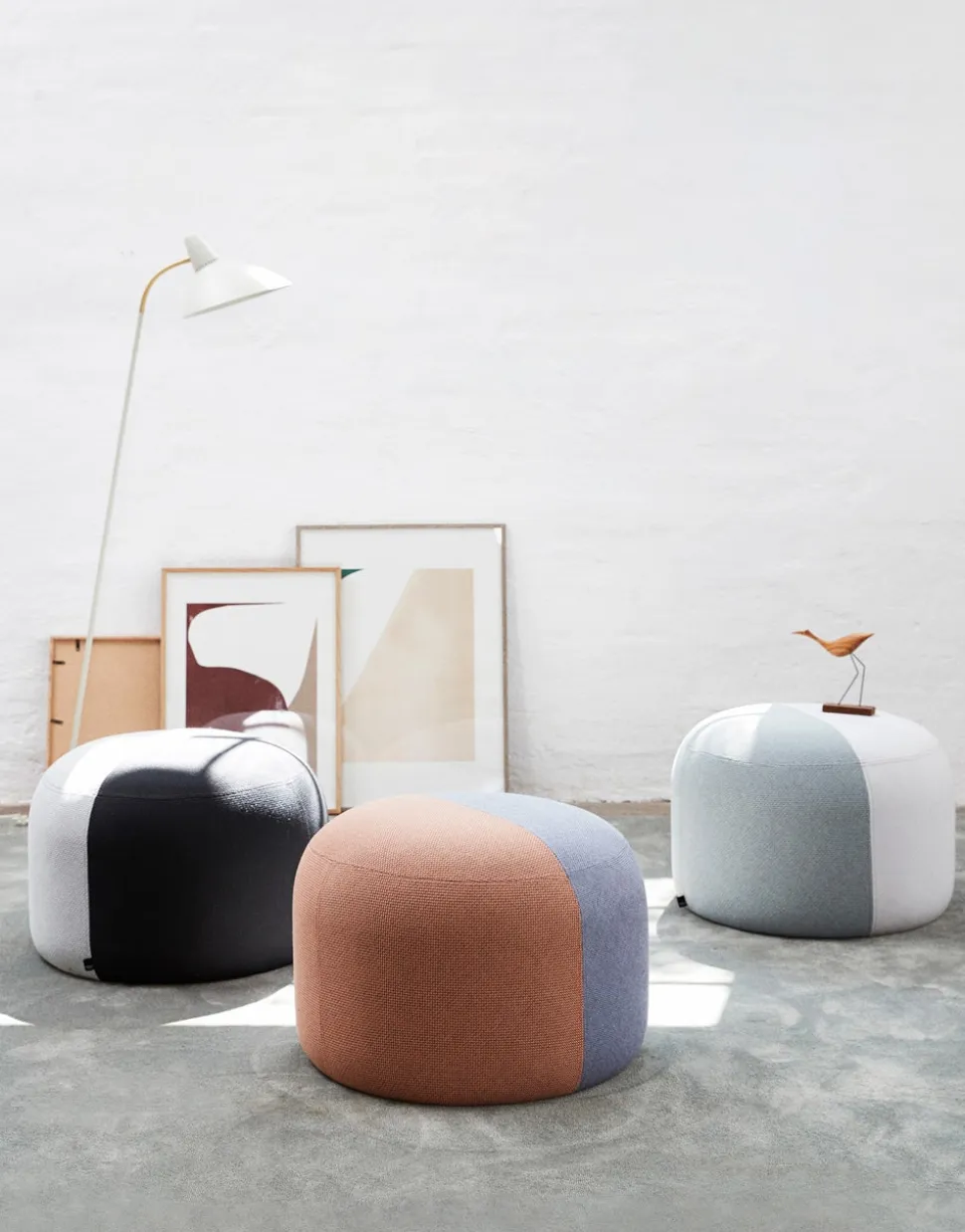 Dainty Puff | Pearl grey / Black