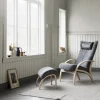 Delta Adventure Fåtölj med Pall, Soft | Scandinavian Grey / Oljad Ek