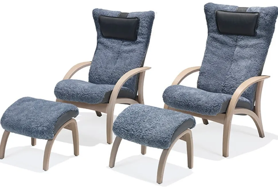 Delta Adventure Fåtölj med Pall, Soft | Tryffel / Oljad Ek