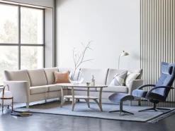 Delta Motion Fåtölj med Pall | Original | Läder