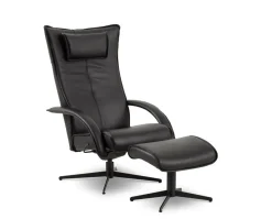 Delta Motion Fåtölj med Pall | Original | Läder