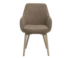 Denley Karmstol | Mörkbeige/Vitpigmenterad Ek