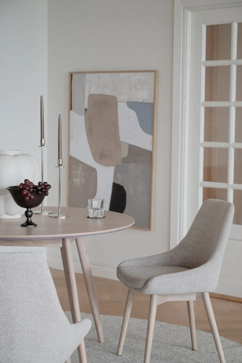 Denley Stol | Ljusbeige/Vitpigmenterad Ek