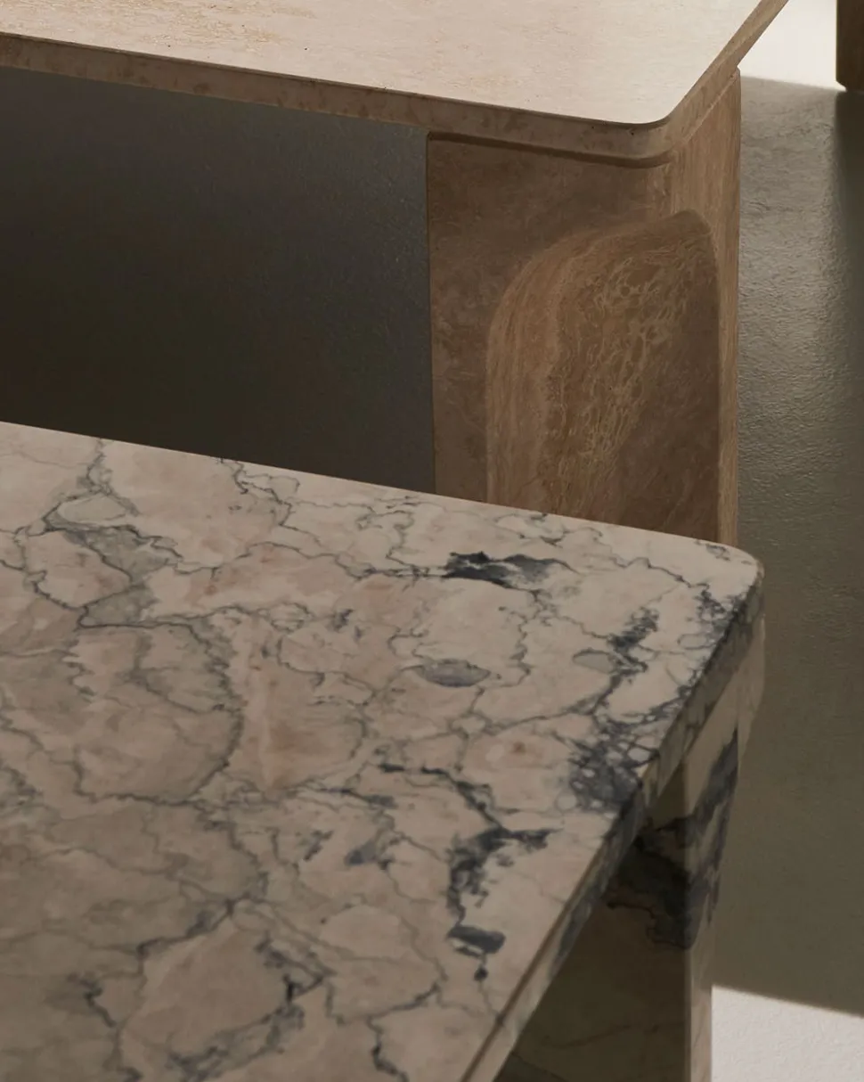 Doric Soffbord 140x80 | Electric Grey Limestone
