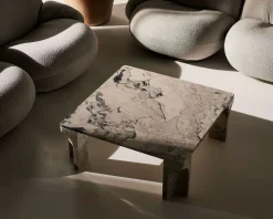 Doric Soffbord 140x80 | Neutral White Travertine