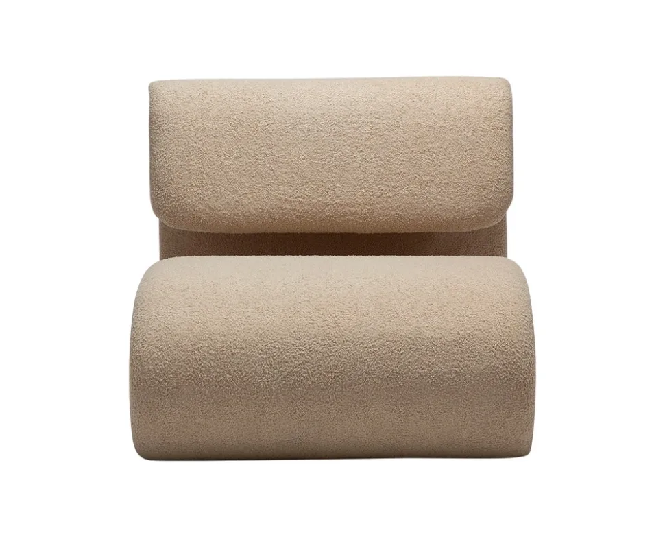 Dubna Loungestol | RPES Frosted Almond Bouclé