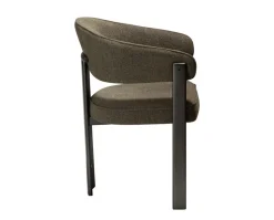 Duct Karmstol | Dark Olive Bouclé/Antique Pewter