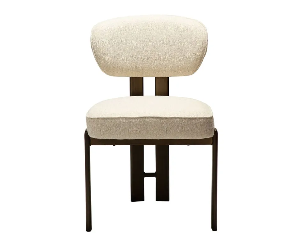 Duct Stol | Simply Beige Bouclé/Antique Brass