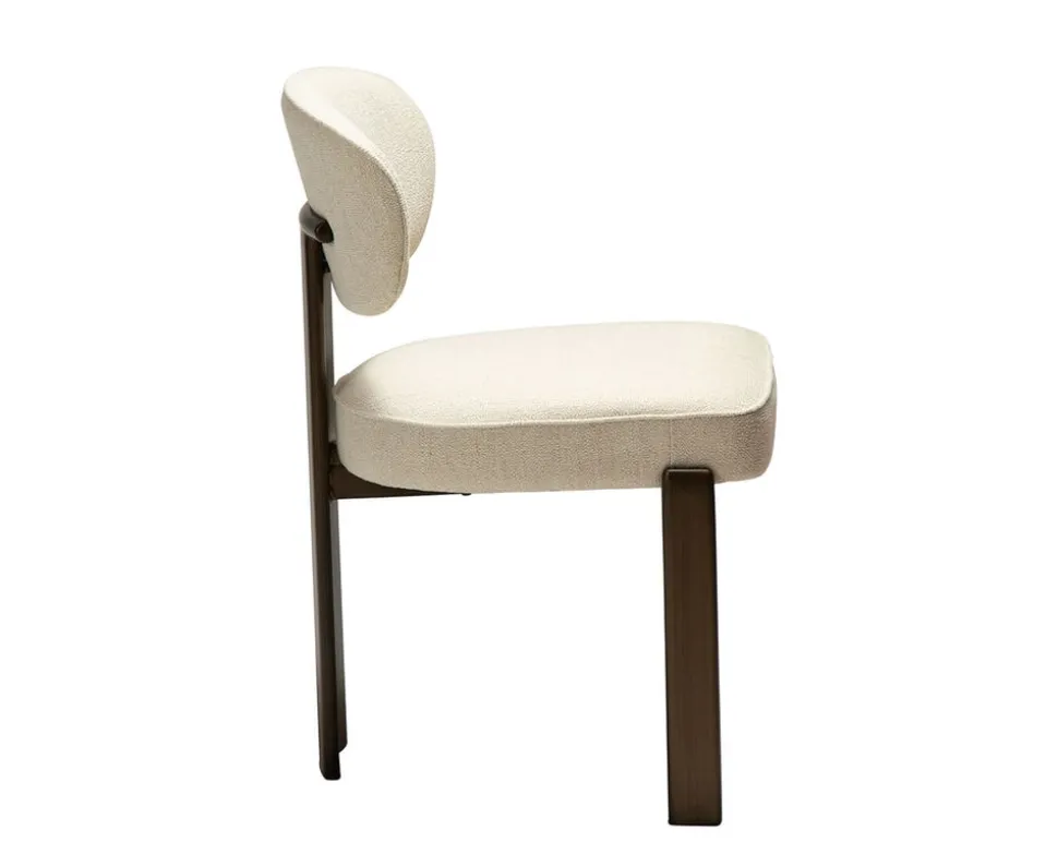 Duct Stol | Simply Beige Bouclé/Antique Brass