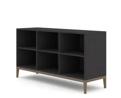 Edge 2.0 Bokhylla | Black/ Burned Walnut | 3 Hyllor
