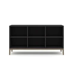 Edge 2.0 Bokhylla | Black/ Burned Walnut | 3 Hyllor