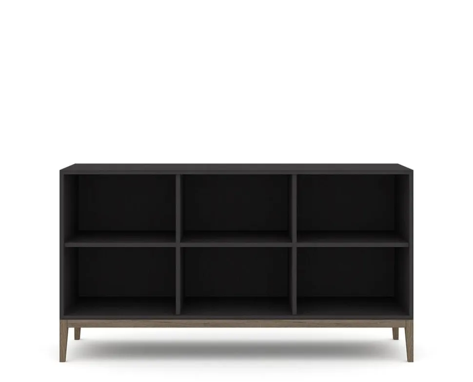 Edge 2.0 Bokhylla | Black/ Burned Walnut | 3 Hyllor