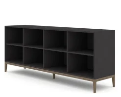 Edge 2.0 Bokhylla | Black/ Burned Walnut | 4 Hyllor