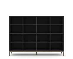Edge 2.0 Bokhylla | Black/ Burned Walnut | 8 Hyllor