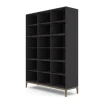 Edge 2.0 Bokhylla | Black/ Burned Walnut | 9 Hyllor