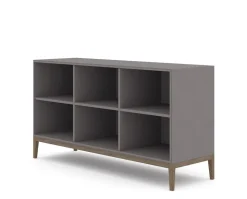 Edge 2.0 Bokhylla | Grey/ Burned Walnut | 3 Hyllor