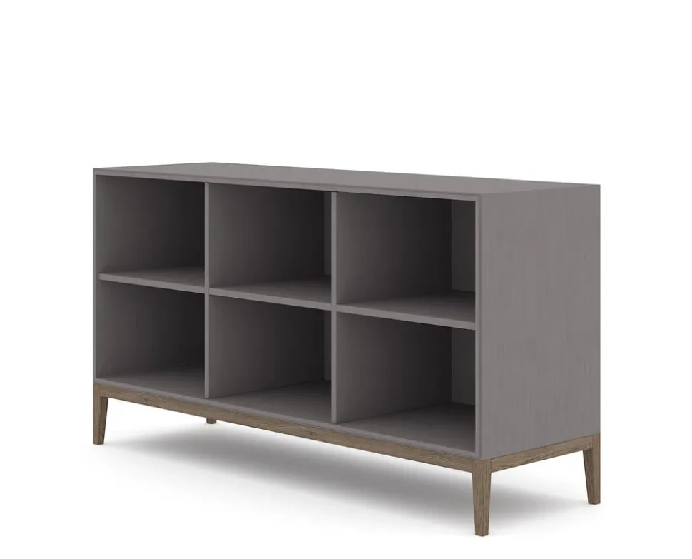 Edge 2.0 Bokhylla | Grey/ Burned Walnut | 3 Hyllor