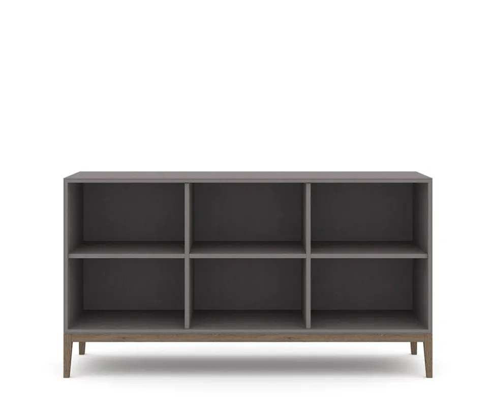 Edge 2.0 Bokhylla | Grey/ Burned Walnut | 3 Hyllor