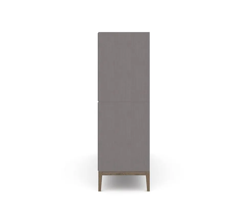 Edge 2.0 Bokhylla | Grey/ Burned Walnut | 6 Hyllor