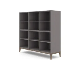 Edge 2.0 Bokhylla | Grey/ Burned Walnut | 6 Hyllor