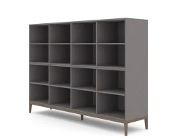 Edge 2.0 Bokhylla | Grey/ Burned Walnut | 8 Hyllor
