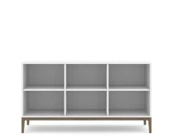 Edge 2.0 Bokhylla | White/ Burned Walnut | 3 Hyllor