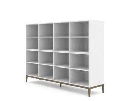 Edge 2.0 Bokhylla | White/ Burned Walnut | 8 Hyllor