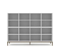 Edge 2.0 Bokhylla | White/ Burned Walnut | 8 Hyllor