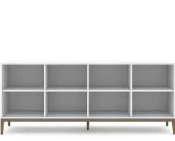 Edge 2.0 Bokhylla | White/ Burned Walnut | 4 Hyllor