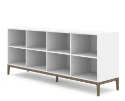 Edge 2.0 Bokhylla | White/ Burned Walnut | 4 Hyllor