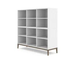 Edge 2.0 Bokhylla | White/ Burned Walnut | 6 Hyllor