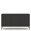 Edge 2.0 Skänk 3 Dörrar | Black/ Burned Walnut