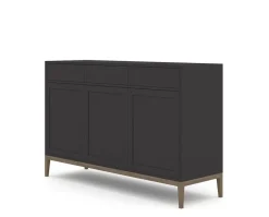 Edge 2.0 Skänk 3 Dörrar + 3 Lådor | Black/ Burned Walnut