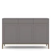 Edge 2.0 Skänk 3 Dörrar + 3 Lådor | Grey/ Burned Walnut
