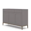 Edge 2.0 Skänk 3 Dörrar + 3 Lådor | Grey/ Burned Walnut