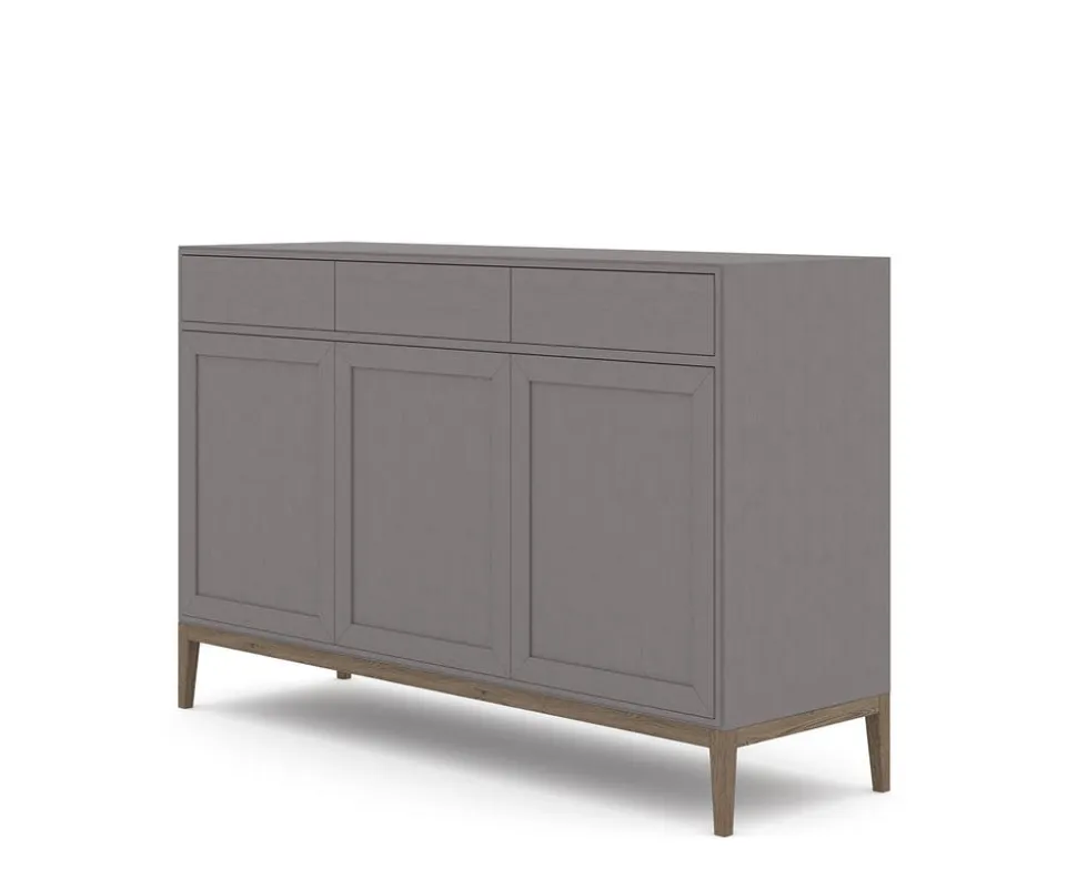Edge 2.0 Skänk 3 Dörrar + 3 Lådor | Grey/ Burned Walnut