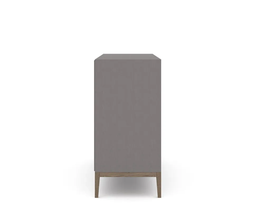 Edge 2.0 Skänk 3 Dörrar + 3 Lådor | Grey/ Burned Walnut