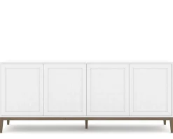 Edge 2.0 Skänk 4 Dörrar | White/ Burned Walnut