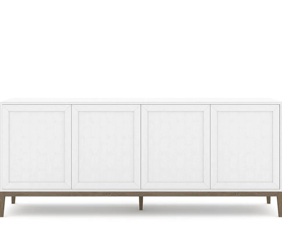 Edge 2.0 Skänk 4 Dörrar | White/ Burned Walnut