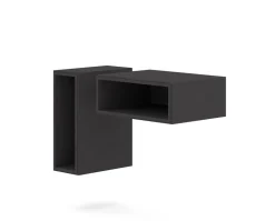 Edge 2.0 Sängbord | Black, 1 hyllplan