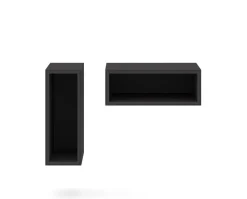 Edge 2.0 Sängbord | Black, 1 hyllplan