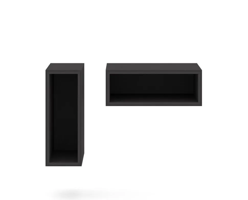 Edge 2.0 Sängbord | Black, 1 hyllplan