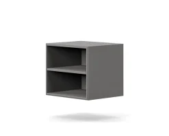 Edge 2.0 Sängbord | Grey, Vägghängd med hylla