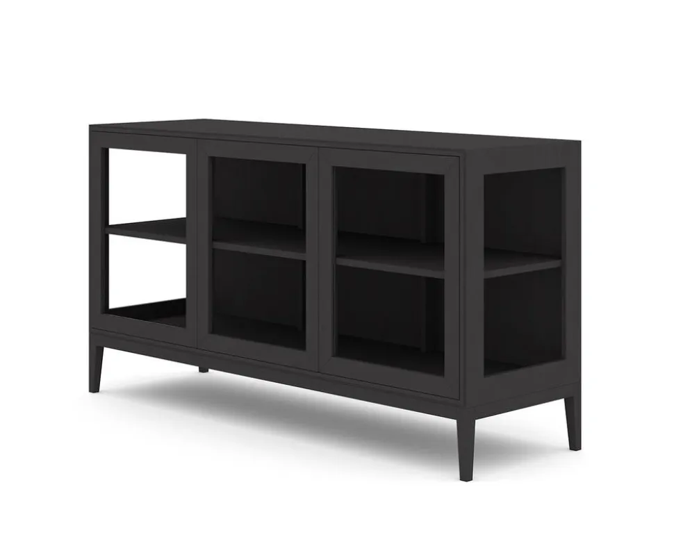 Edge 2.0 Vitrinskåp | 3 Dörrar, 1-Sektion, Black
